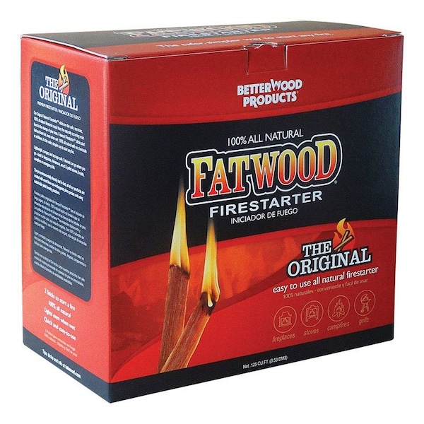 Better Wood Products Fatwood Pine Resin Stick Fire Starter 15 min 5 lb 09987 - main